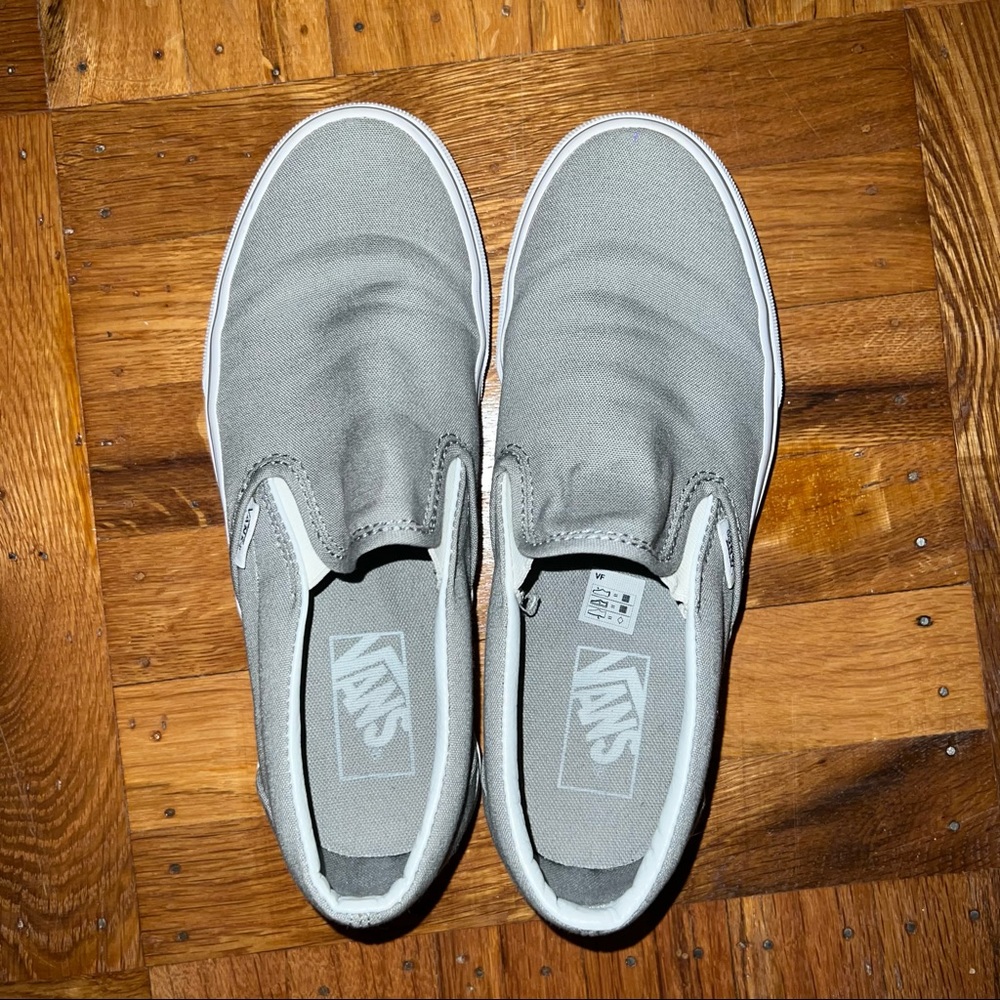 Grey slip on vans
